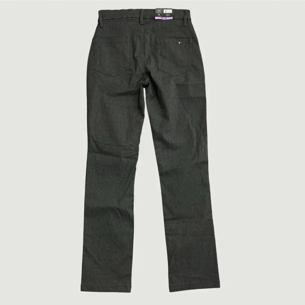 NEW Urban Star Men's 30x32 Stretch Relaxed Fit Straight Leg Pants Dark Gray